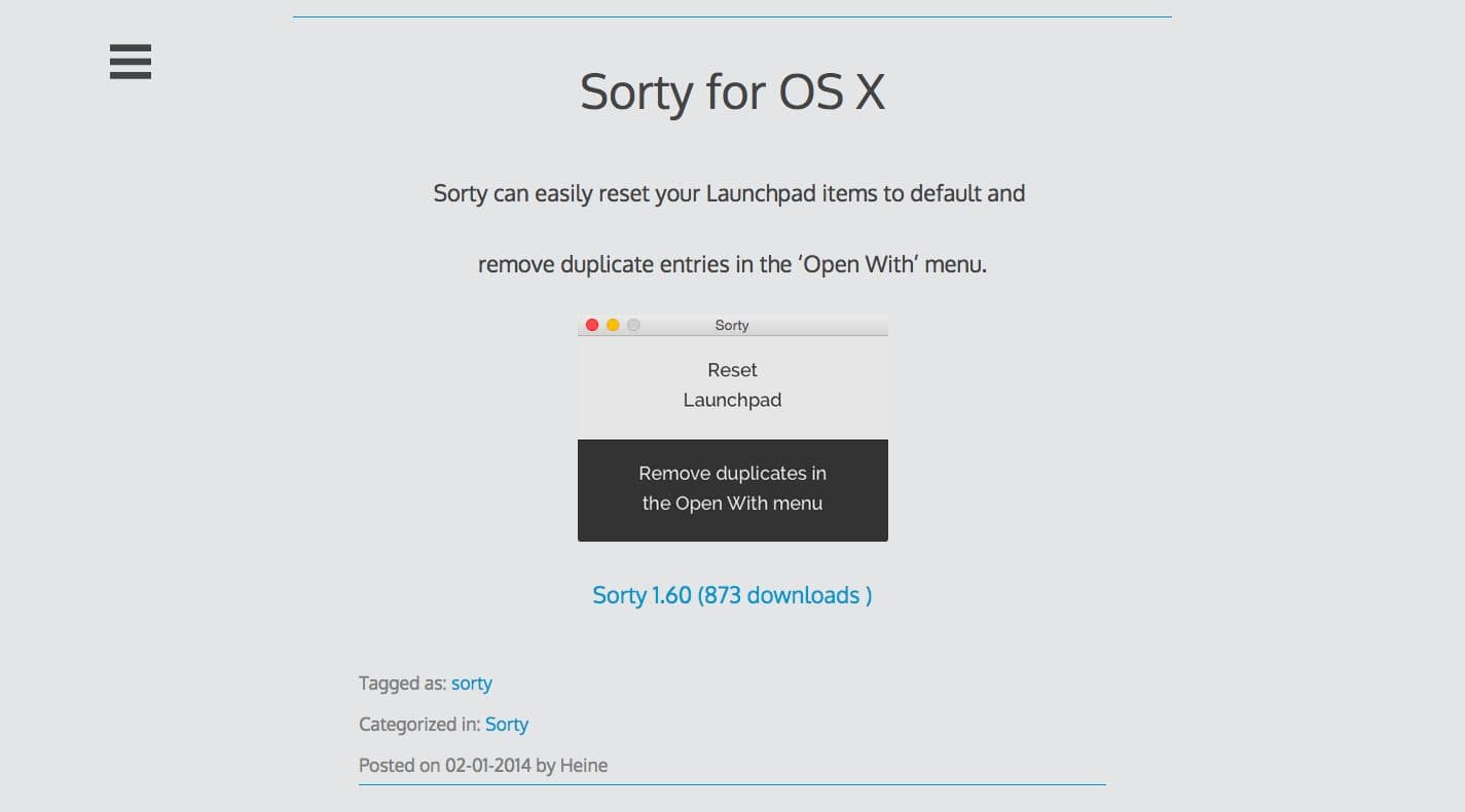 Reset Your Launchpad With Sorty