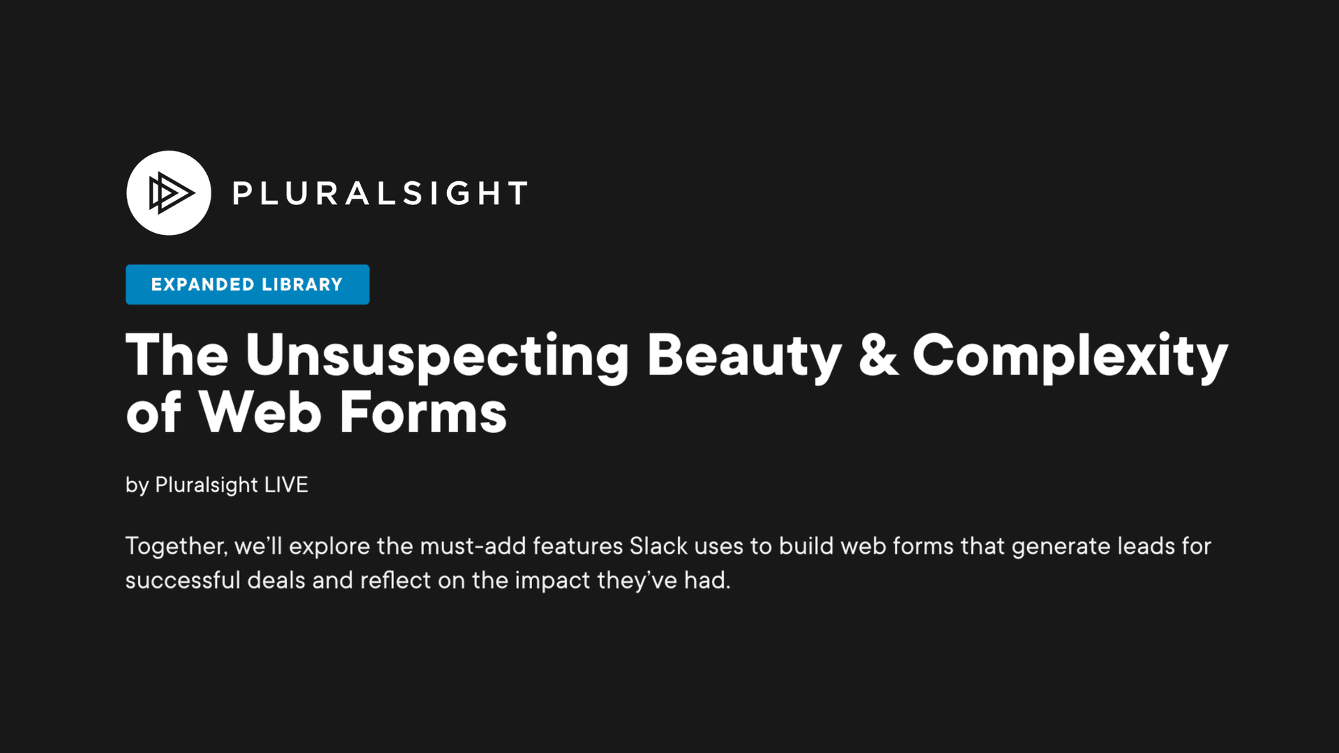 Pluralsight LIVE 2020